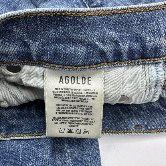 AGOLDE Women's Blue NICO High Rise Button-Fly Designer Jean W26/L26.25 - Picture 6 of 13